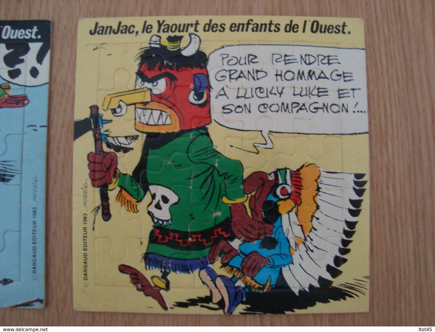 LOT DE 2 PUZZLES LUCKY LUKE YAOURT JANJAC 1983 DARGAUD EDITEUR - Puzzles