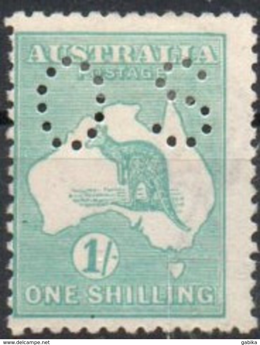 Australia 1915 Official Perf.OS, Wmk AU4, Perf.12, MLH, Kangaroo - Ungebraucht