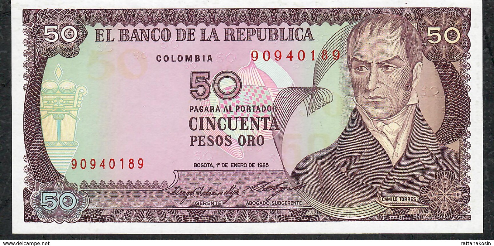 COLOMBIA P425a 50 PESOS ORO  1.1.1985  UNC.. - Colombia