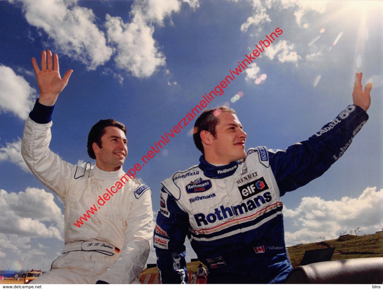 Jacques Villeneuve & Heinz-Harald Frentzen 1996 Williams F1 - Original Press Photo - Format 24x17,5cm - Automobile - F1