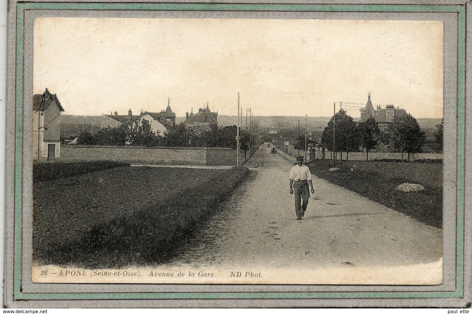 CPA - EPONE (78)  - Aspect De L'entrée Du Bourg Par L'avenue De La Gare En 1914 - Epone