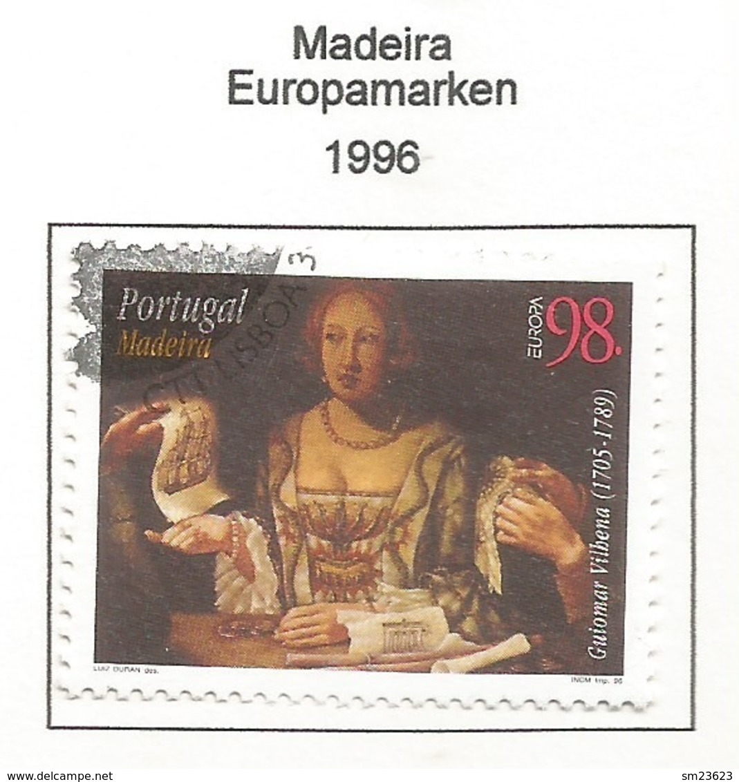 Portugal / Madeira 1996  Mi.Nr. 182 A , EUROPA CEPT - Berühmte Frauen - Gestempelt / Fine Used / (o) - 1996