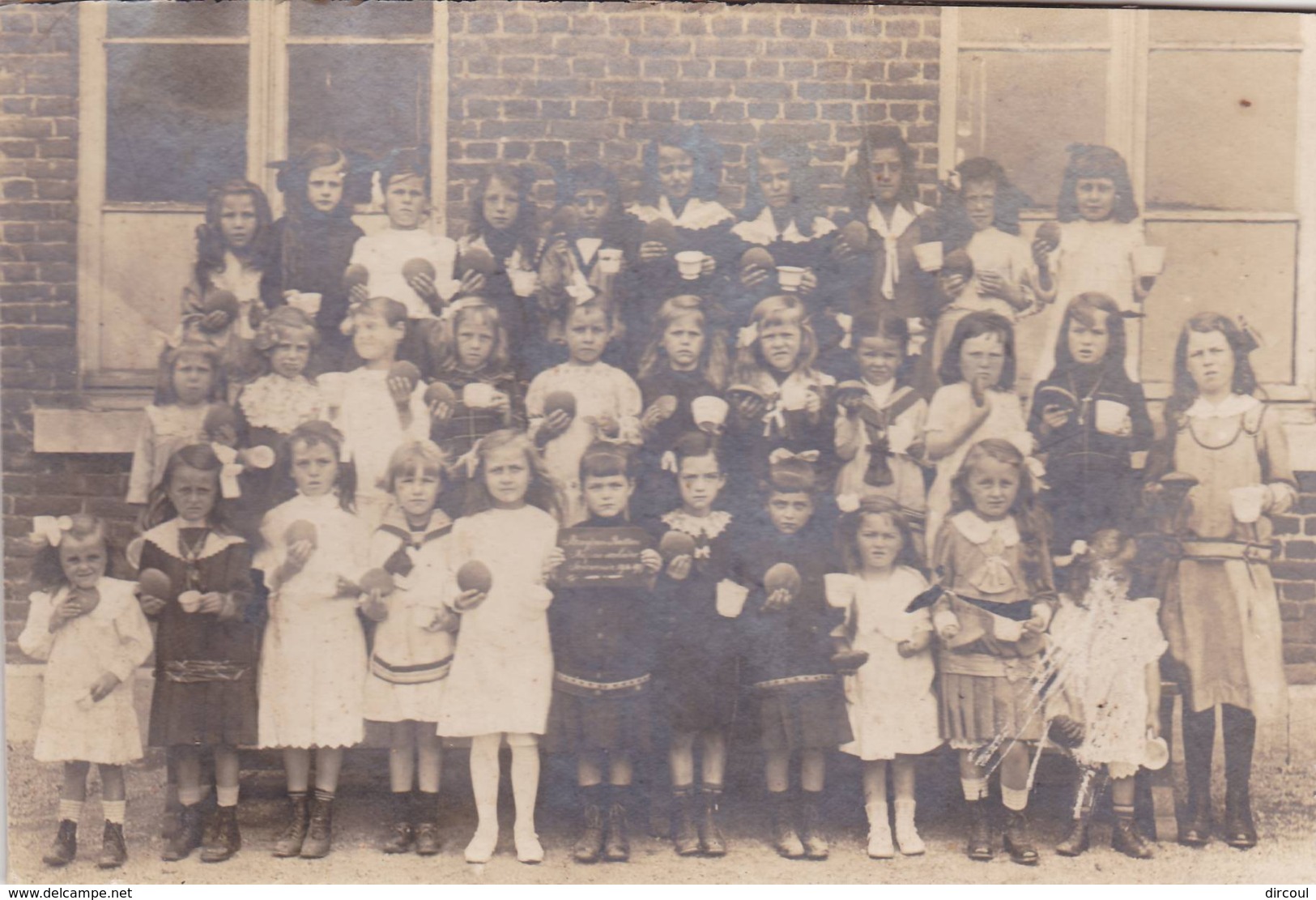 41549  -   Bruyères  Battice  Repas Scolaire  Photo Sur Carton  15,5  X 11,5 - Herve