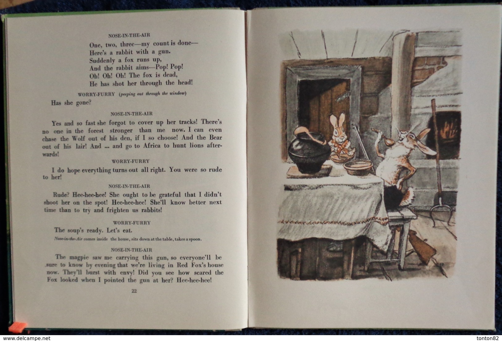 Sergei Mikhalkov - RABBIT NOSÉ-IN-THE-AIR - Drawings By E. Rachev - ( années 50 ) - ( Texte en Anglais ) -