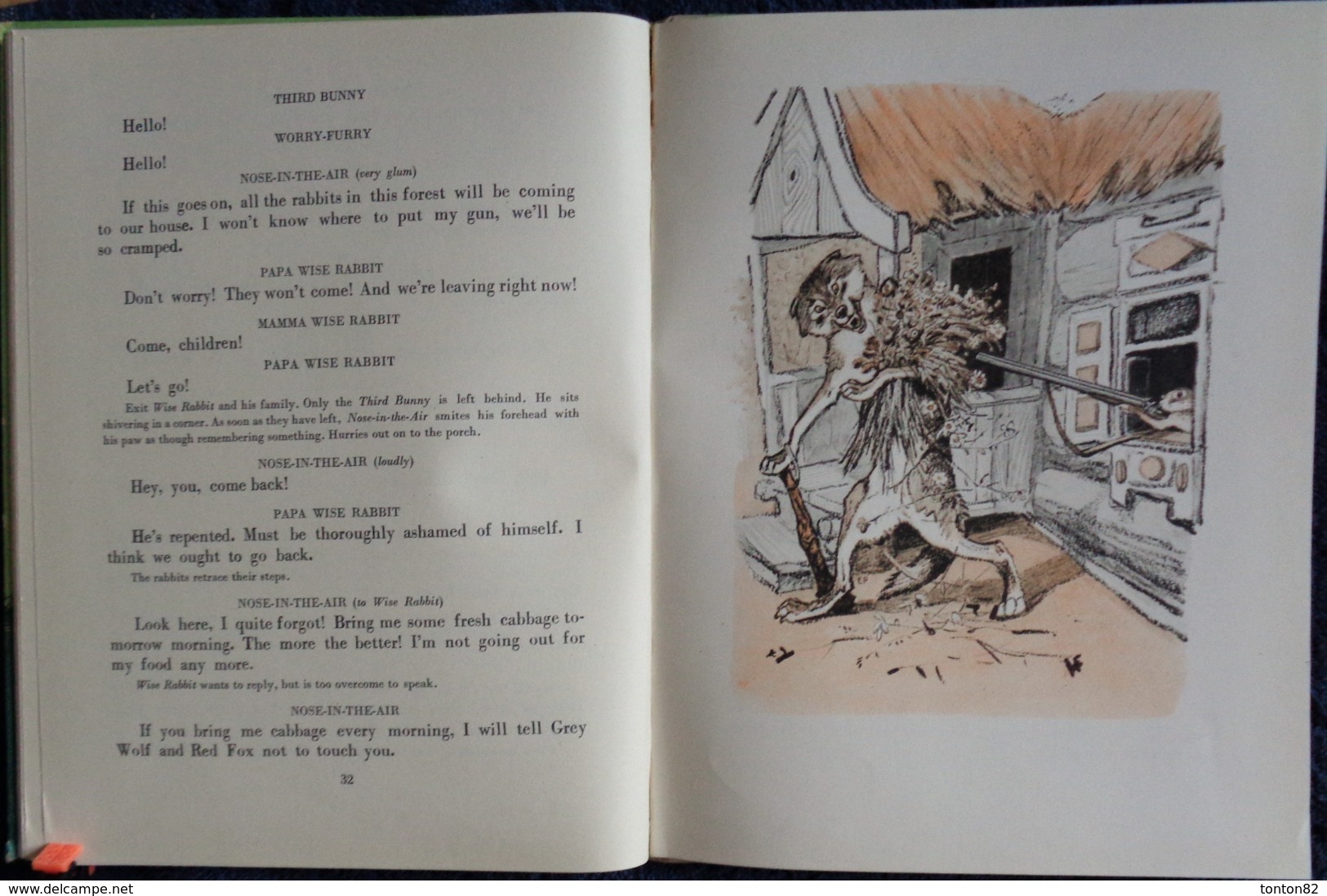 Sergei Mikhalkov - RABBIT NOSÉ-IN-THE-AIR - Drawings By E. Rachev - ( années 50 ) - ( Texte en Anglais ) -