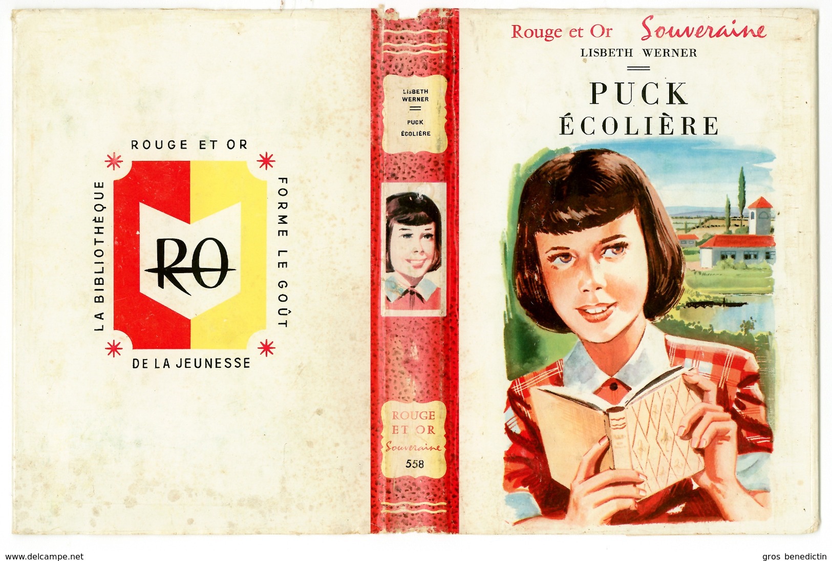 G.P. Rouge Et Or Souveraine N°109 - Lisbeth Werner - "Puck écolière" - 1962 - #Ben&Souv&Puck - Bibliotheque Rouge Et Or