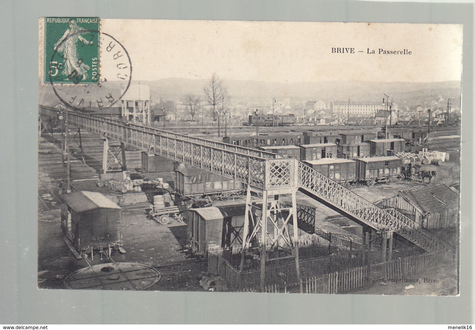 CPA - 19 - Brive - La Passerelle - Wagons, Trains - Brive La Gaillarde