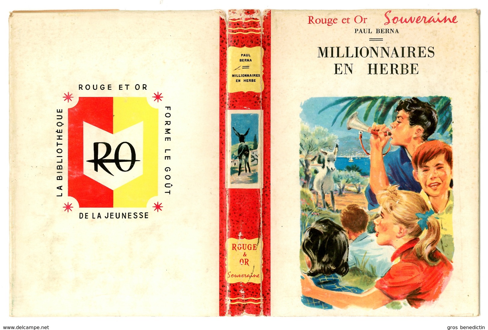 G.P. Rouge Et Or Souveraine N°125 - Paul Berna - "Millionnaires En Herbe" - 1958 - #Ben&Souv&Div - Bibliotheque Rouge Et Or