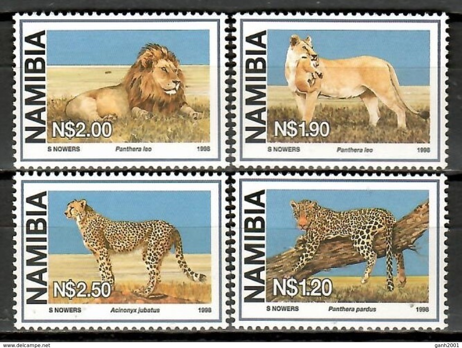 Namibia 1998 / Mammals Big Cats Lions MNH Felinos Säugetiere / Cu12018  36-19 - Felinos