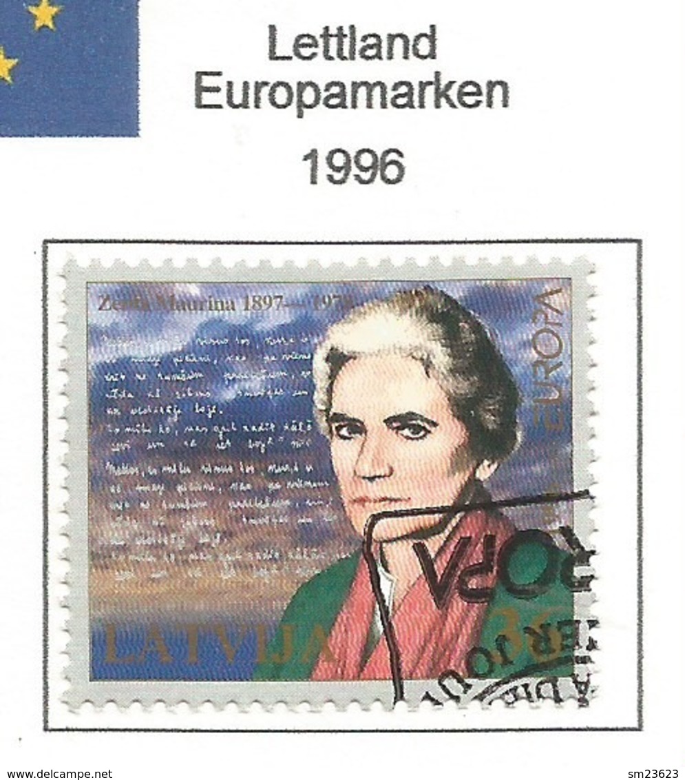 Lettland / Latvija 1996  Mi.Nr. 423 , EUROPA CEPT - Berühmte Frauen - Gestempelt / Fine Used / (o) - 1996