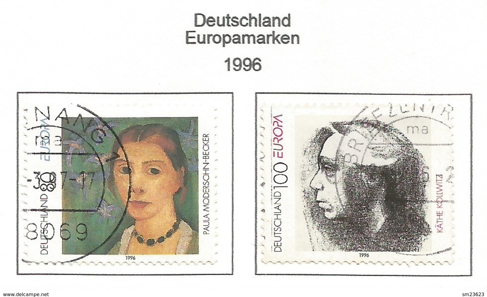BRD 1996  Mi.Nr. 1854 / 1855 , EUROPA CEPT  Berühmte Frauen - Gestempelt / Fine Used / (o) - 1996