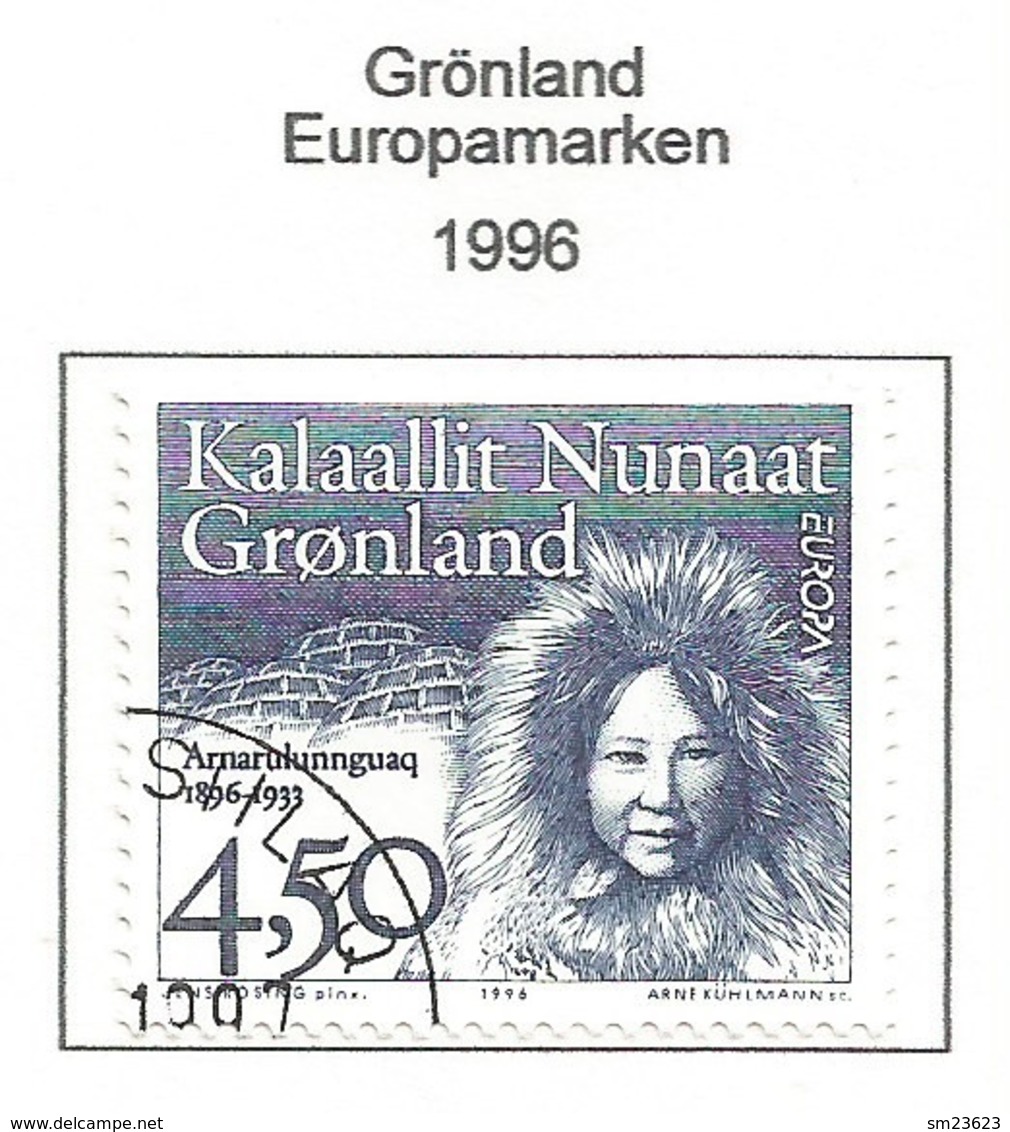 Grönland 1996  Mi.Nr. 293 , EUROPA CEPT - Berühmte Frauen - Gestempelt / Fine Used / (o) - 1996