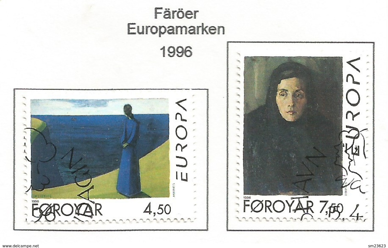 Färöer 1996  Mi.Nr. 296 / 297 , EUROPA CEPT - Berühmte Frauen - Gestempelt / Fine Used / (o) - 1996