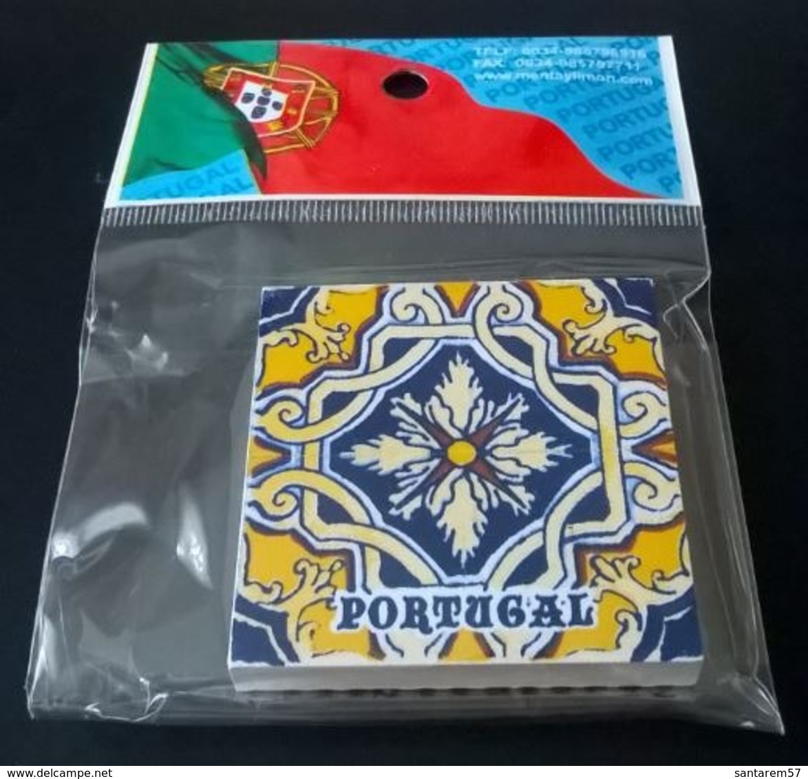 Portugal Magnet Azulejo Carreau Céramique Motifs Traditionnels - Magnets