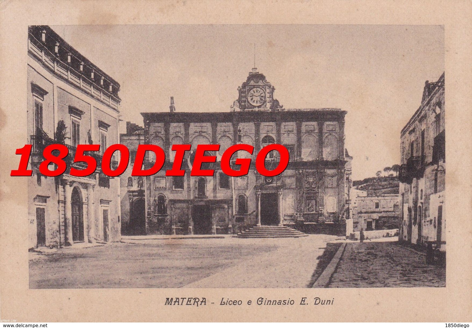 MATERA - LICEO E GINNASIO E. DUNI  F/GRANDE VIAGGIATA 1953? ANIMATA - Matera