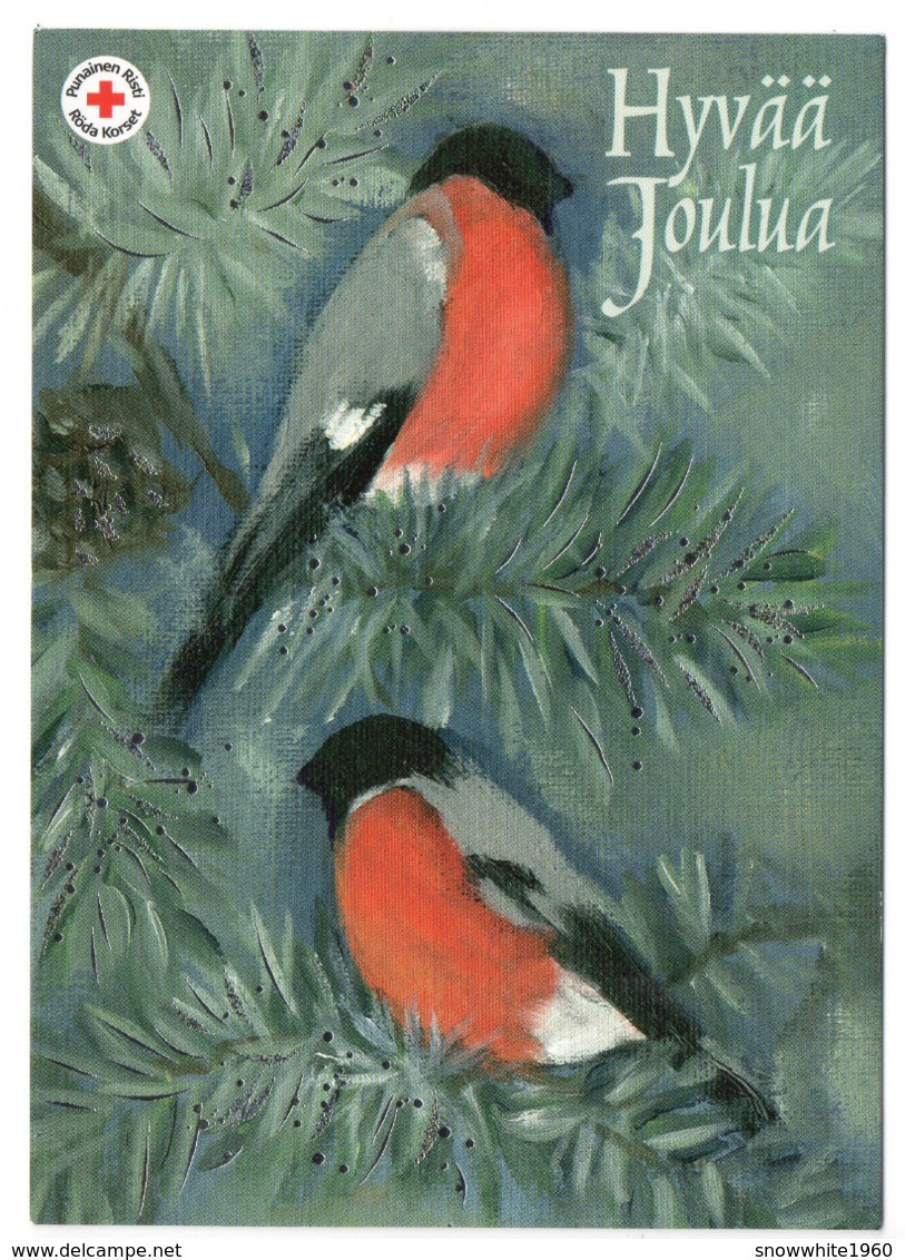 Postal Stationery RED CROSS - FINLAND - Postage Paid - 2014 - CHRISTMAS - BIRDS / BULLFINCHES - Postwaardestukken