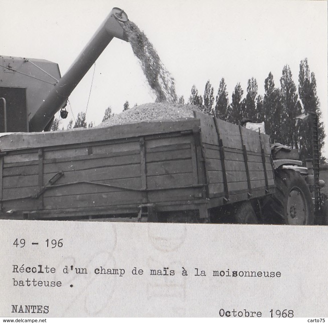 Agriculture - Matériel Agricole Moissonneuse-batteuse - Photographie - Maine Et Loire 49 - Lot De 5 Photos - Tracteurs