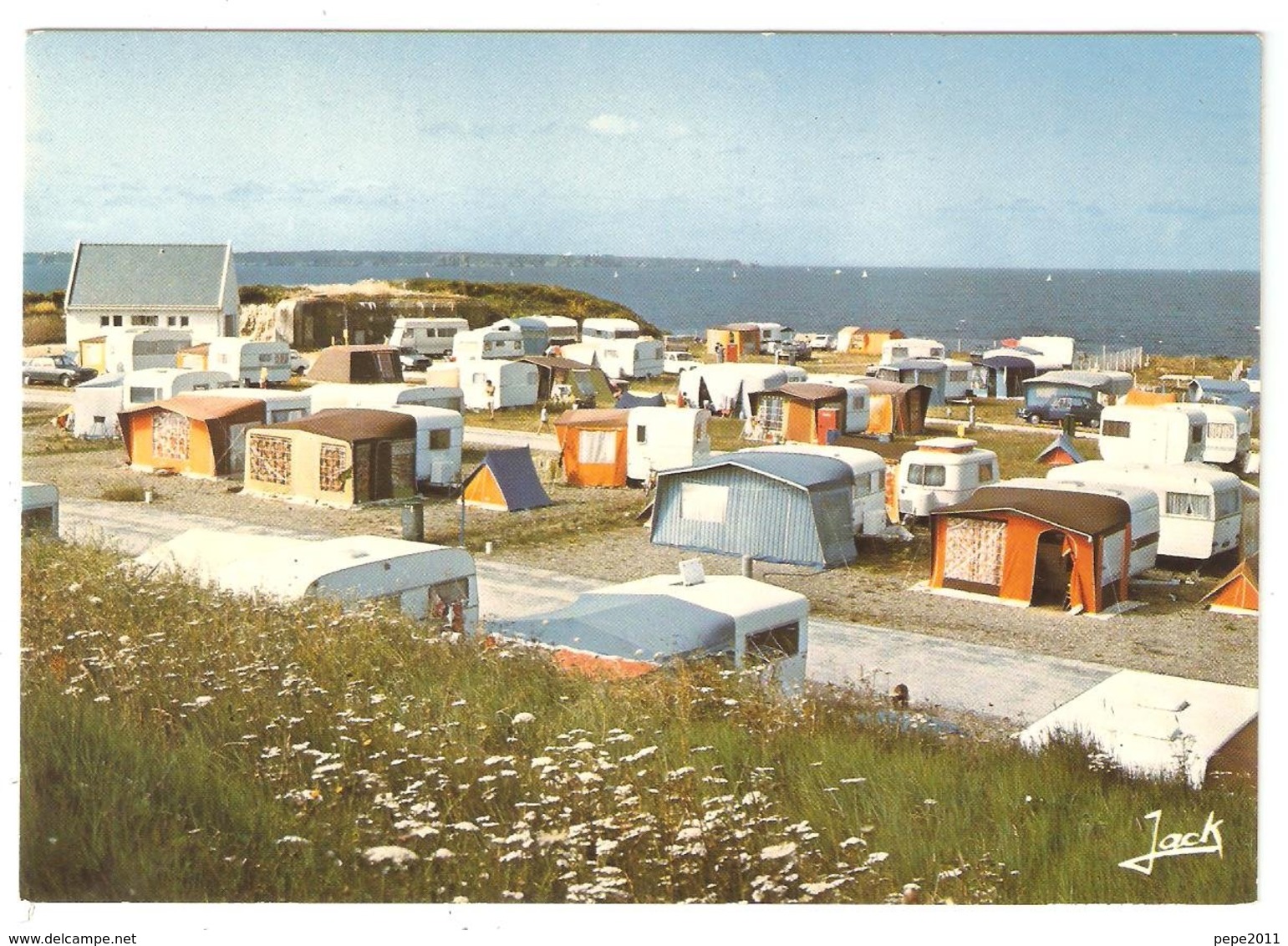 CPA 56 PLOEMEUR - Camping Caravaning Des Armées - Fort Du Talud - (Vue Peu Commune) - Plömeur