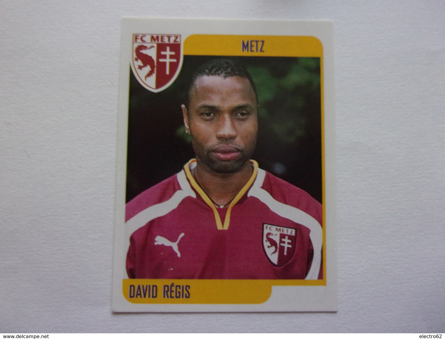 PANINI FOOT 2002 N°205 Metz David Régis Championnat De France - Edition Française