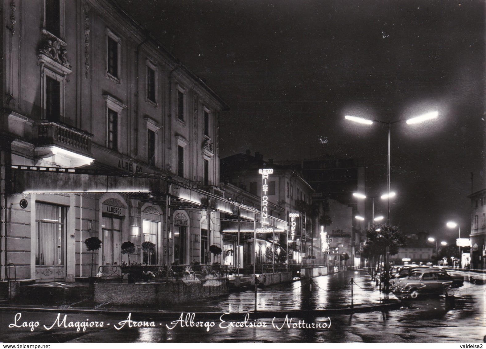 ARONA - LAGO MAGGIORE - NOVARA - ALBERGO EXCELSIOR NOTTURNO - INSEGNA PUBBLICITARIA BIRRA FORST - 1971 - Novara