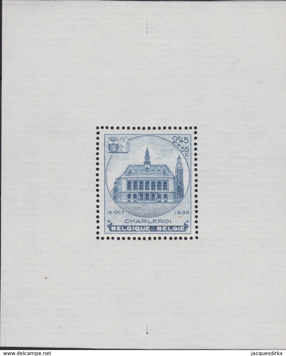 Belgie    .    OBP   .   Blok  6  (2 Scans)    .    **  .    Postfris ZONDER  Charnier    .  / .  Neuf SANS  Charniere - 1924-1960