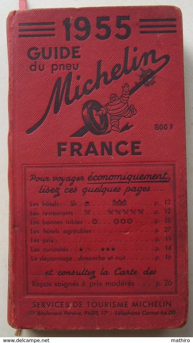 Guide Michelin Rouge, 1955 - Michelin (guides)