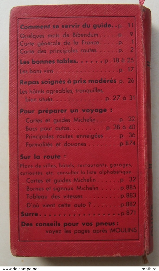 Guide Michelin Rouge, 1955 - Michelin-Führer