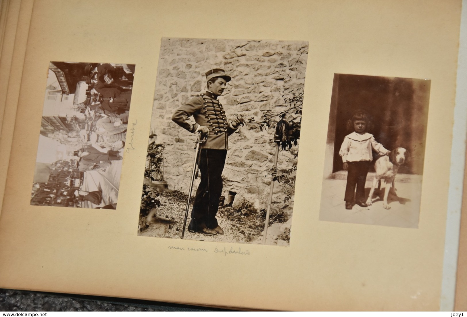 Magnifique album de famille de militaires,musiciens,Paris Lyon Genève