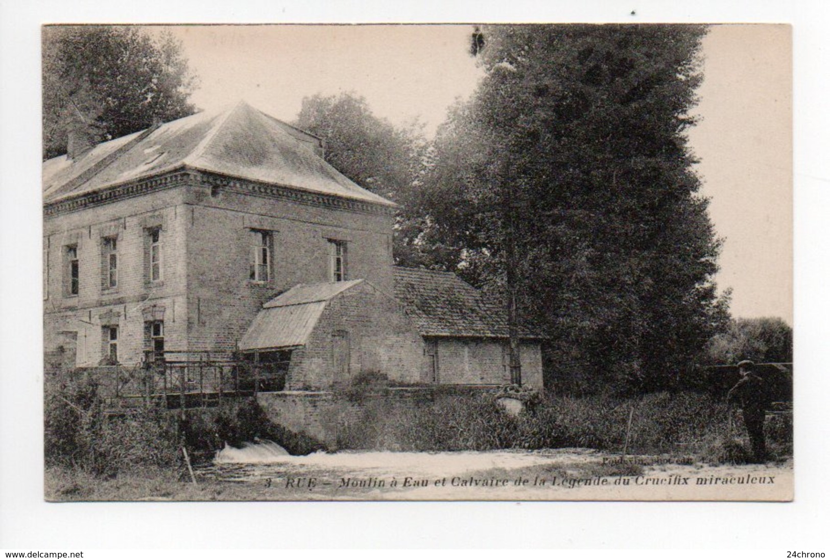 Rue: Moulin à Eau Et Calvaire De La Legende Du Crucifix Miraculeux (19-1543) - Rue