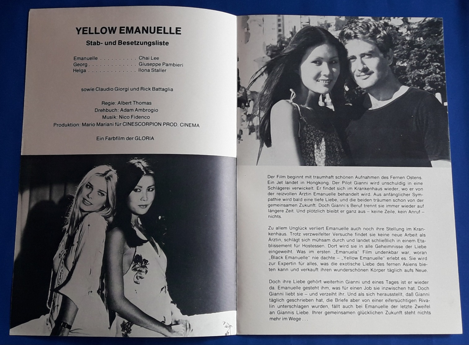 CHAI LEE / ILONA STALLER (nude/nackt) Im Erotik-Film "YELLOW EMANUELLE" # NFP-Filmprogramm Von 1977 # [19-1352] - Film & TV