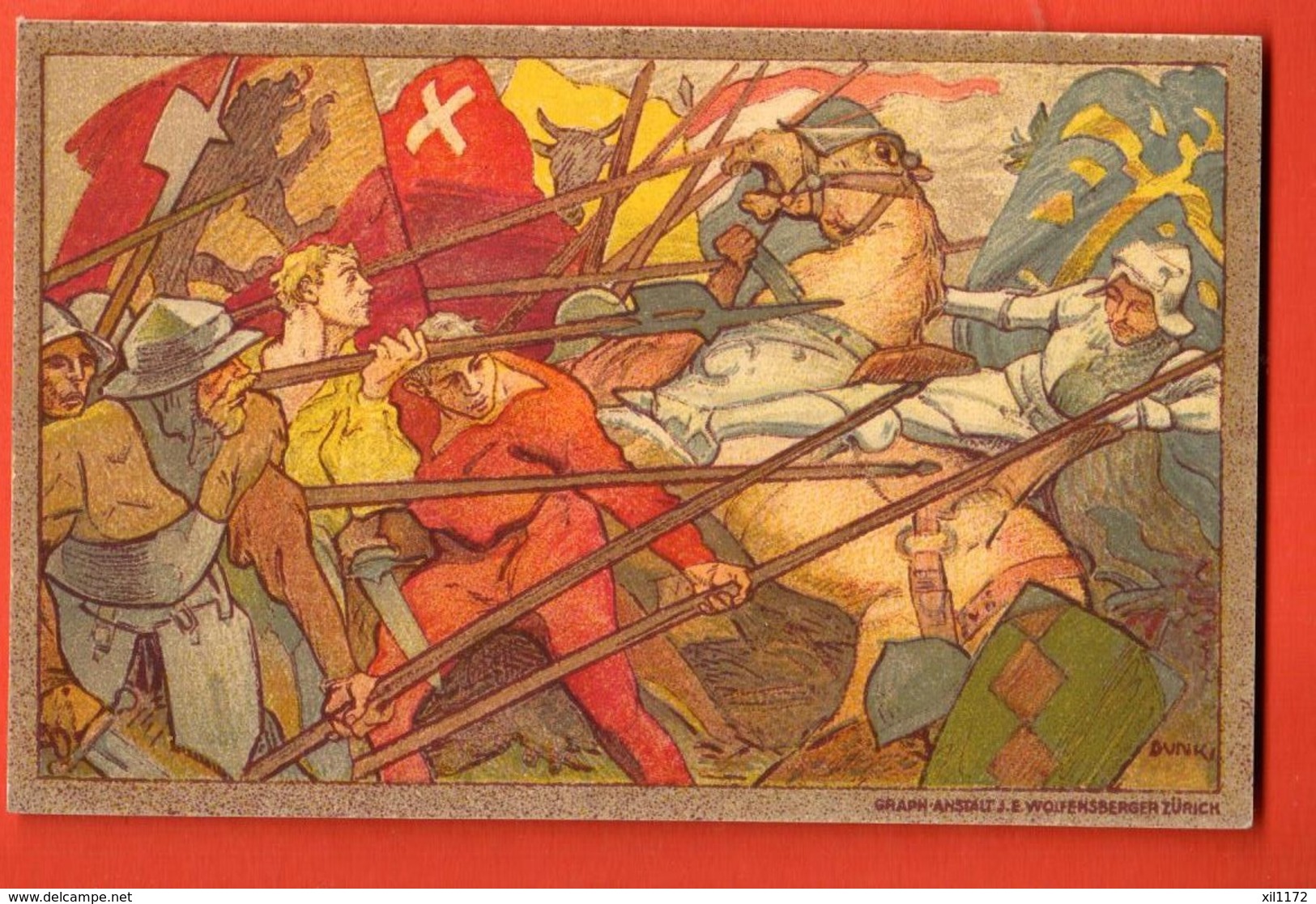 MYB-15 Bundesfeier Postkarte 1911 Fête Nationale. Nicht Gelaufen - Laufen-Uhwiesen 