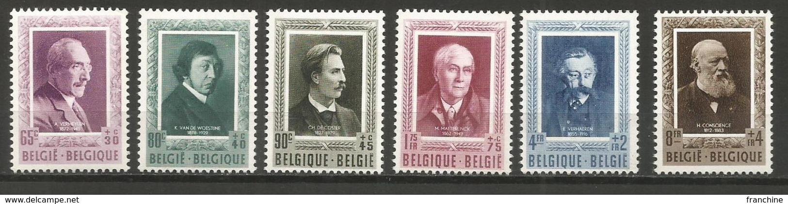 1952 -  COB N° 892 à 897  ** (MNH) - IMPECCABLES - Ungebraucht