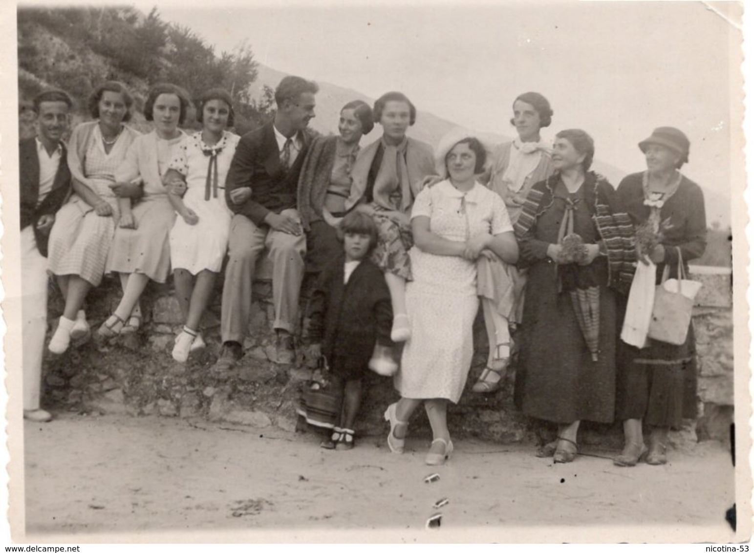 FO-OO172- FOTO AUTENTICA-VITTORIO VENETO-GITA ALLE GROTTE DEL CAGLIERON-SETTEMBRE 1933 - Persone Anonimi