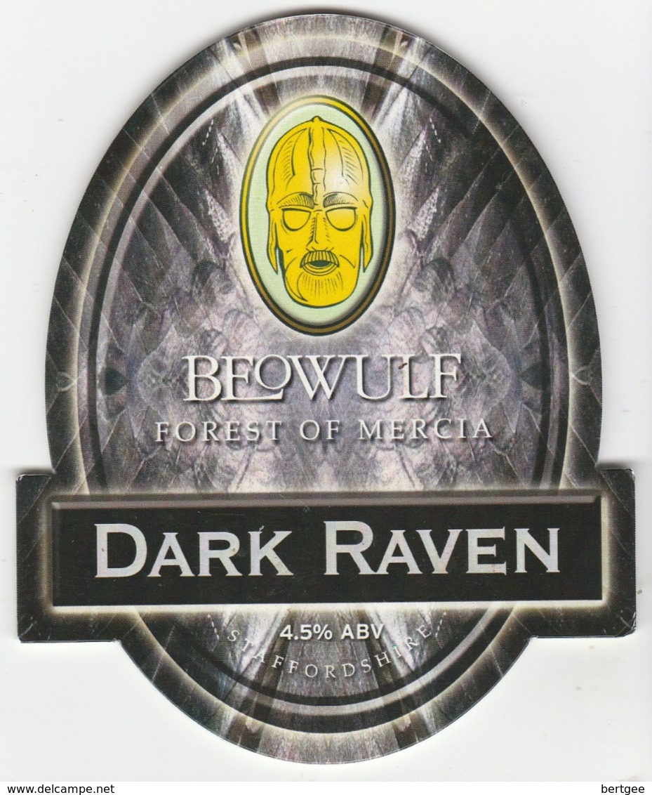 BEOWULF BREWERY (BROWNHILLS, ENGLAND) - DARK RAVEN - PUMP CLIP FRONT - Signs