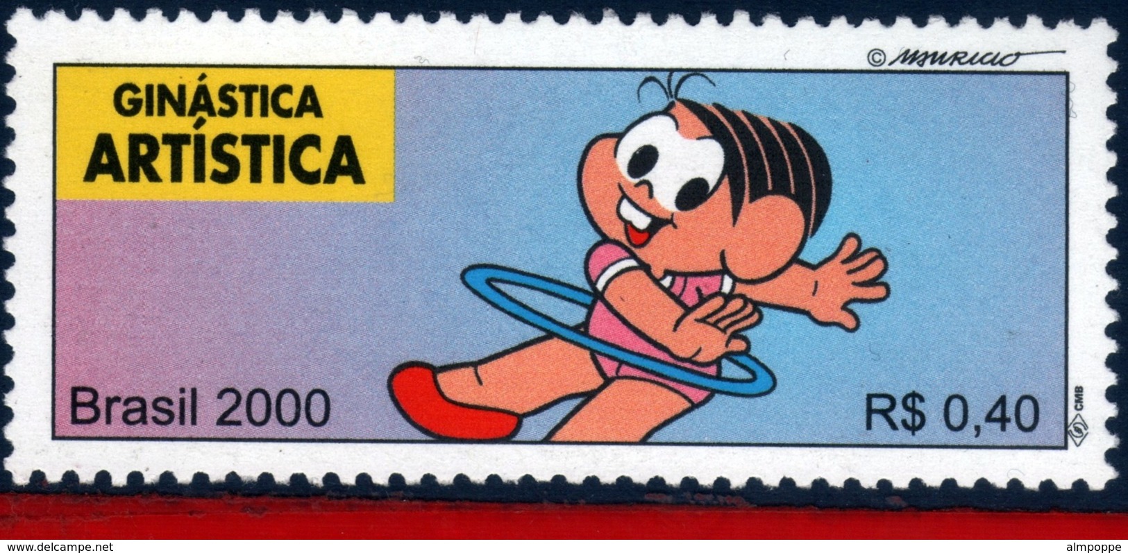 Ref. BR-2764G BRAZIL 2000 SPORTS, OLYMPICS, ART.GYMNASTICS,, MONICA'S TEAM, COMICS, MI# 3065, MNH 1V Sc# 2764G - Nuevos