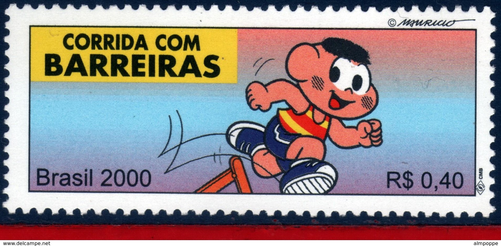 Ref. BR-2765K BRAZIL 2000 SPORTS, OLYMPICS, STEEPLECHASE,, MONICA'S TEAM, COMICS, MI# 3089, MNH 1V Sc# 2765K - Unused Stamps