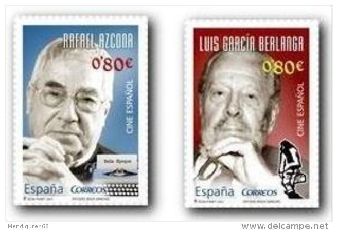 ESPAGNE SPANIEN SPAIN ESPAÑA 2011 CINEMA BERLANGA-AZCONA 1.60&euro; ED 4658-59 YV 4322-23  MI 4617-18  SG 4620-21 SC 379 - Neufs