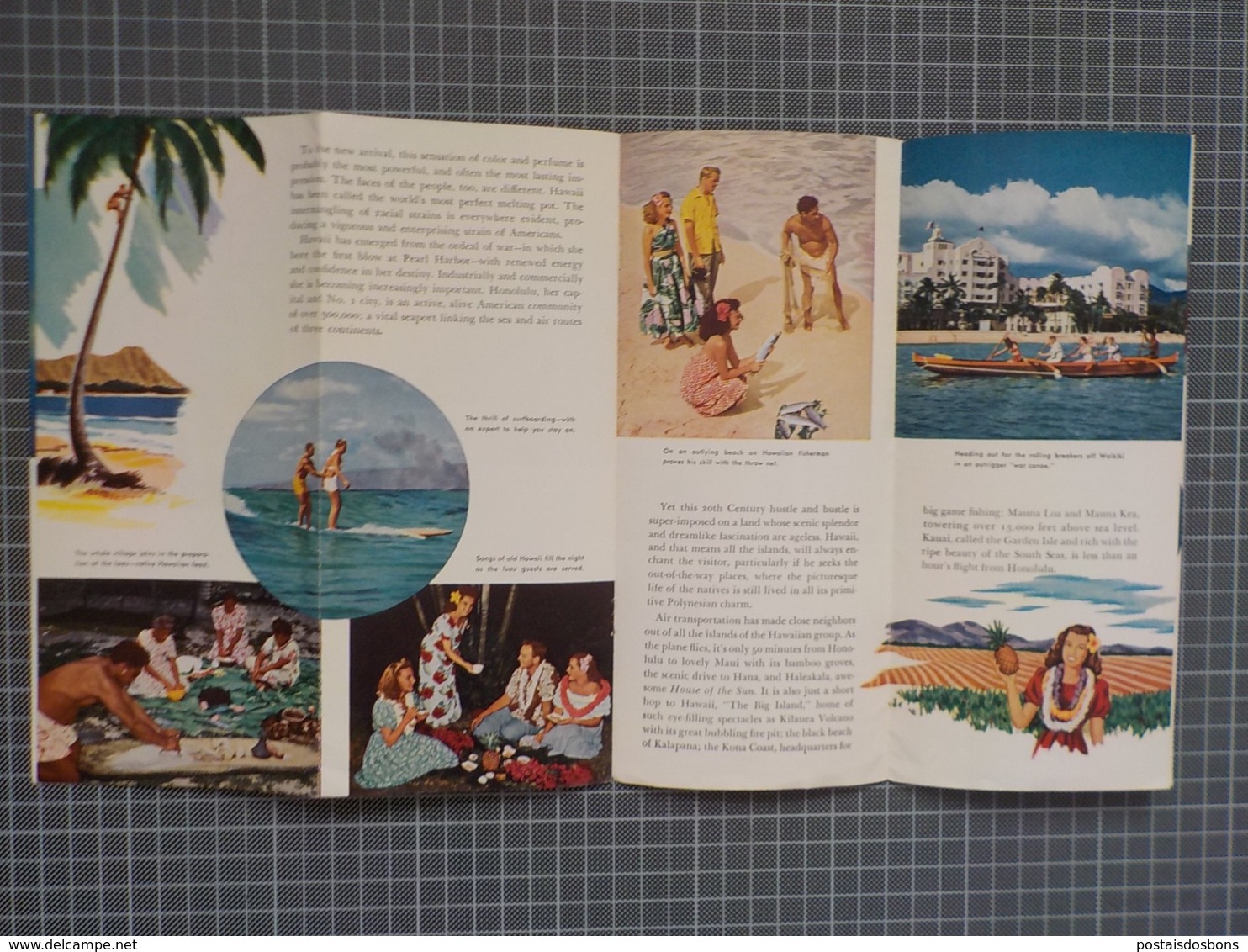 Cx 9) PAN AM PAN AMERICA WORLD AIRWAYS CLIPPER To HAWAII Promotional FOLDING Flyer - Advertisements