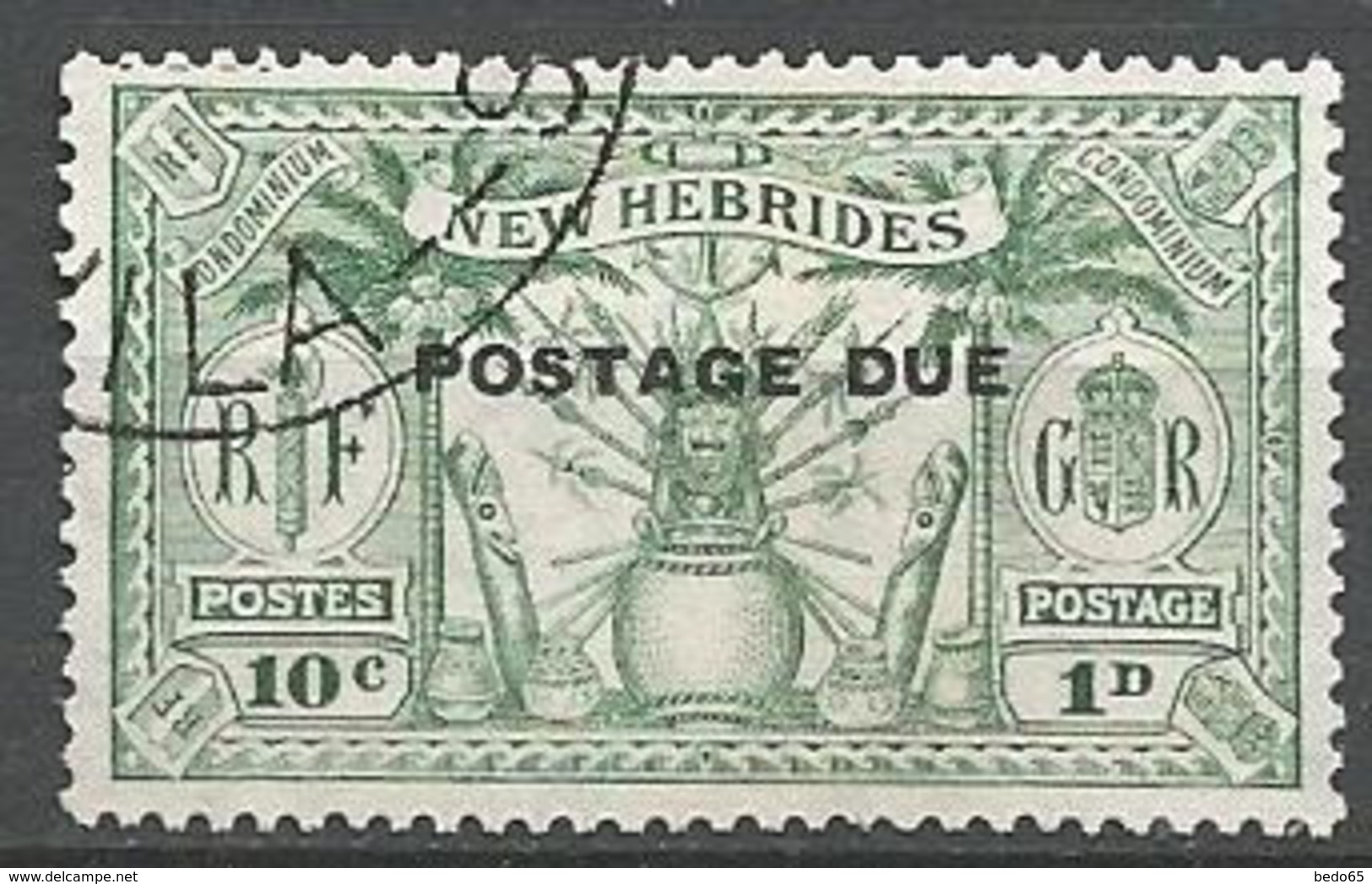 NOUV-HEBRIDES TAXE N° 6 OBL - Usados