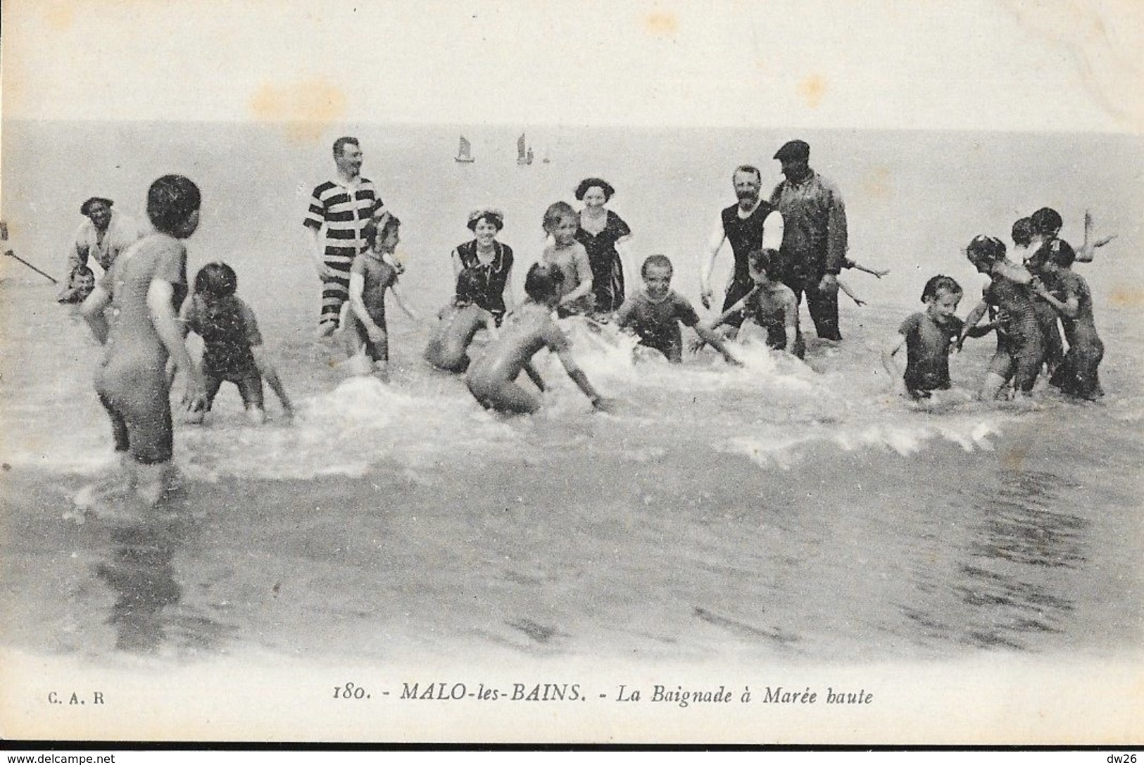 Malo-les-Bains - La Baignade à Marée Haute - Carte C.A.B. N 180 Non Circulée - Malo Les Bains