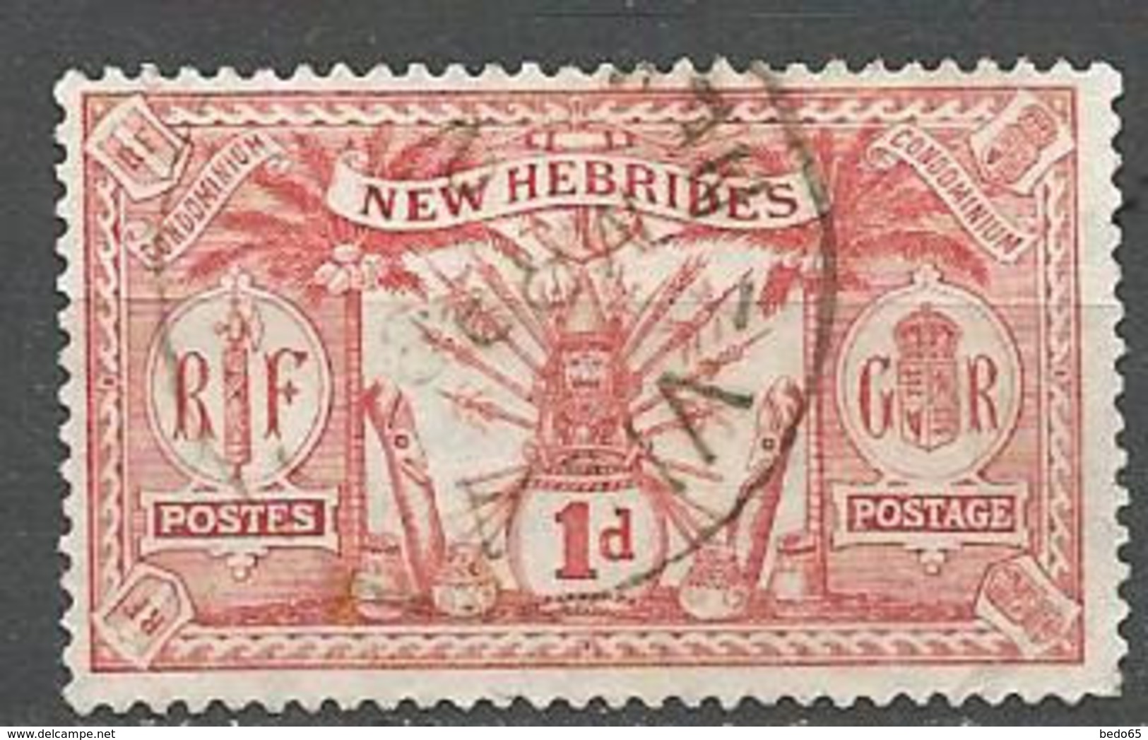 NOUV-HEBRIDES TAXE N° 8 OBL - Used Stamps