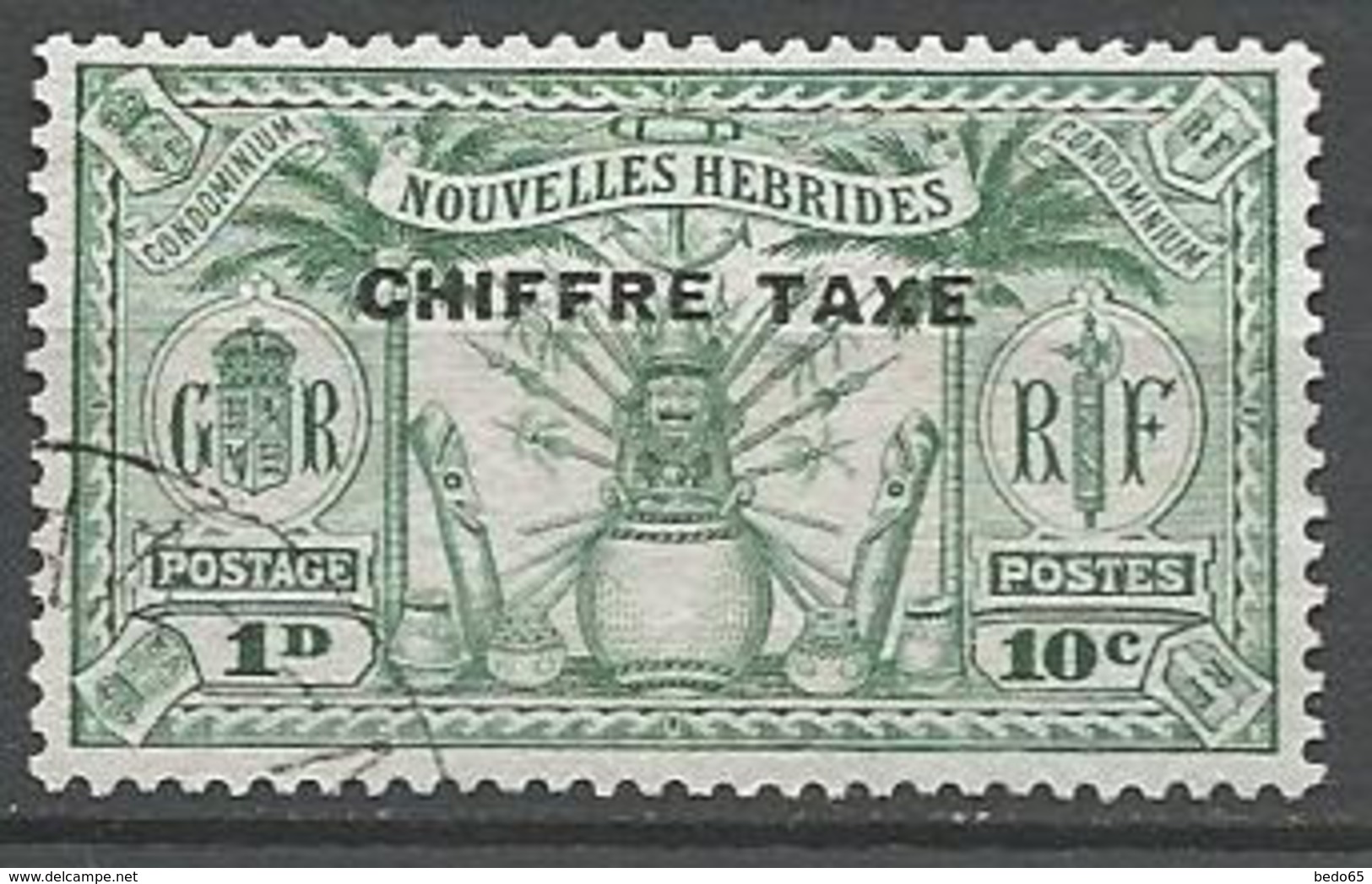 NOUV-HEBRIDES TAXE N° 1 OBL - Used Stamps