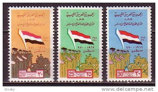 B0371 - LIBYA LIBYE Yv N°371/73 ** REVOLUTION - Libye