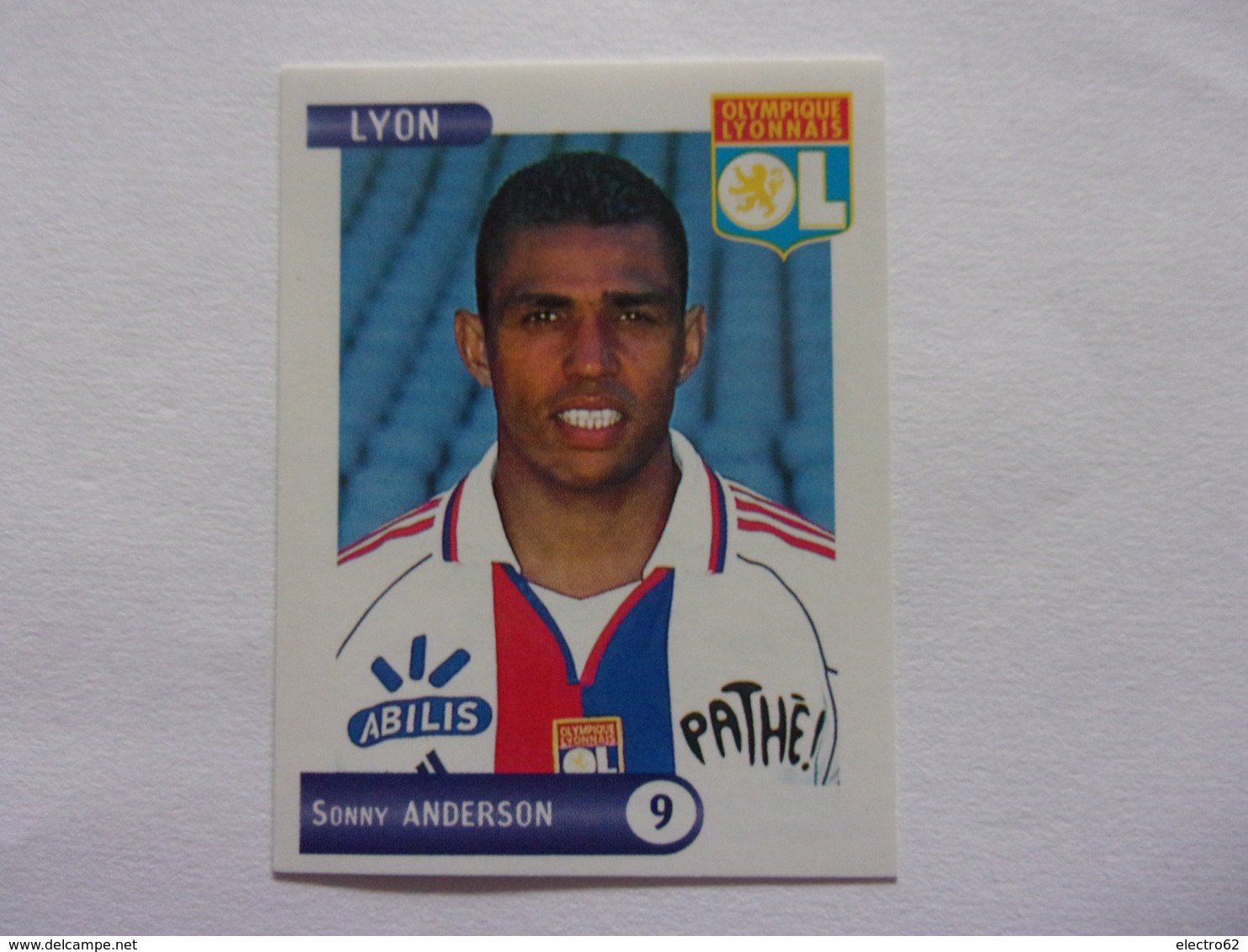 PANINI FOOT 2001 Championnat De France Lyon N°130 Sonny Anderson  OL - Edition Française