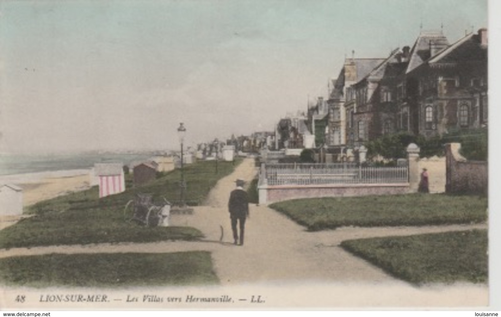 19 / 9 / 145. - LION - SUR - MER   ( 14 ). LES. VILLAS  VERS  HERMANVILLE. - Autres & Non Classés