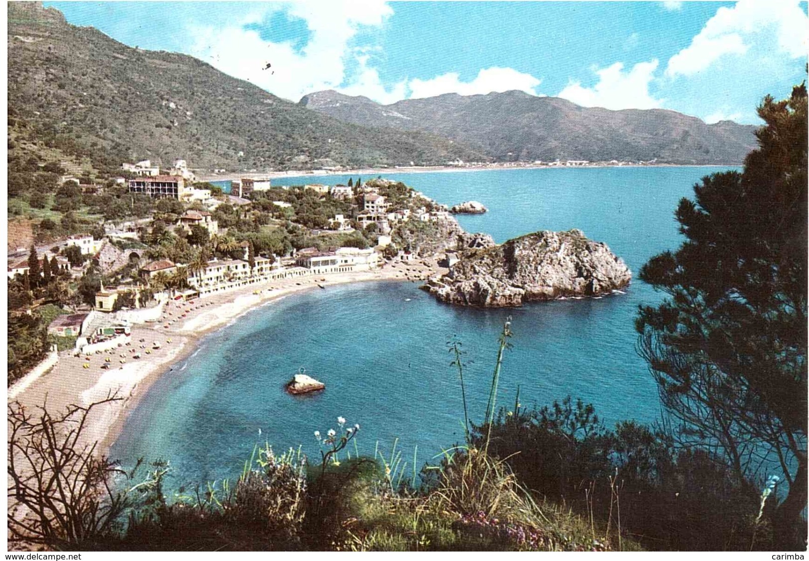 1966 £20 GIORNATA DEL FRANCOBOLLO SU CARTOLINA TAORMINA MARZARO' - Giornata Del Francobollo