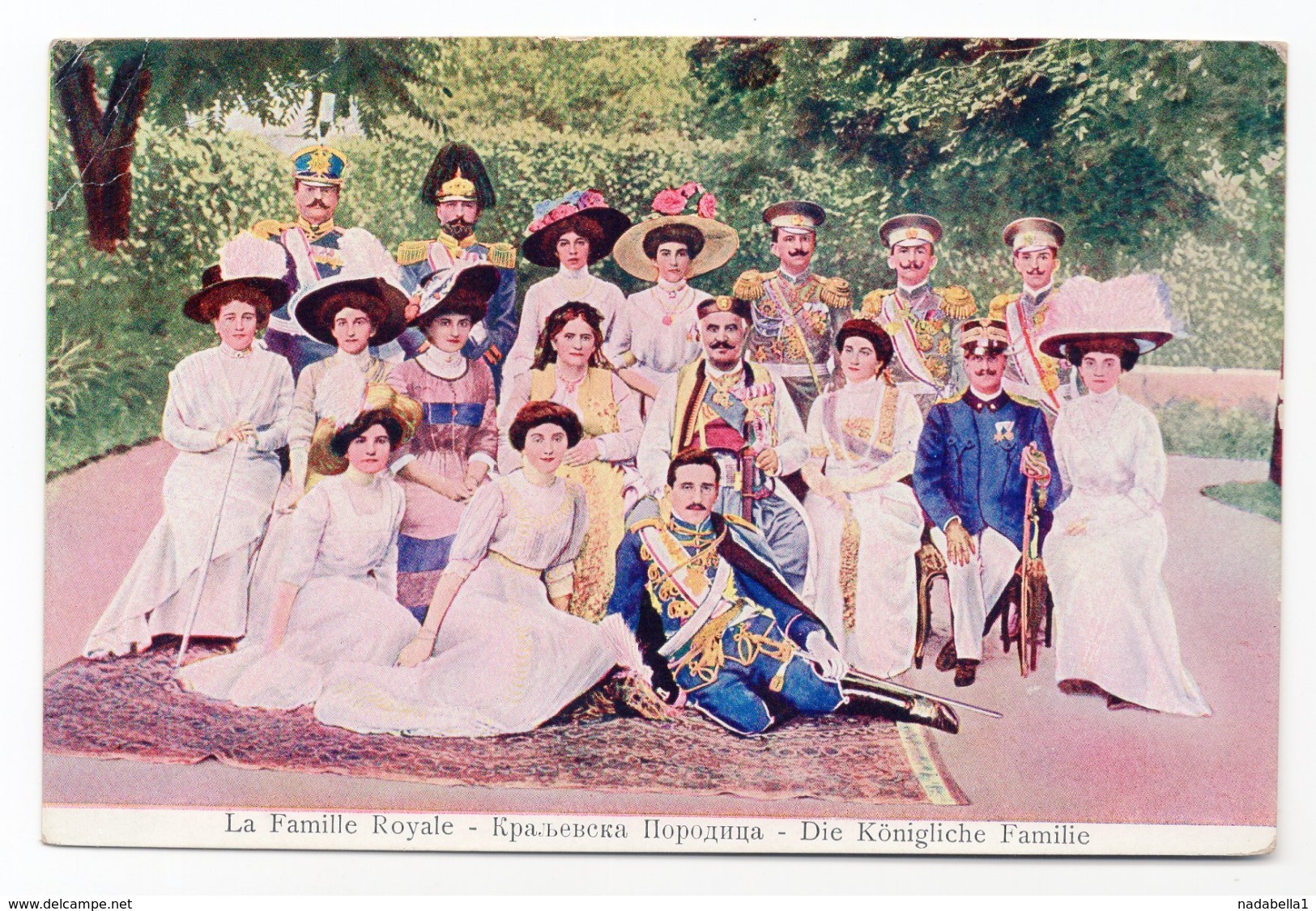 1910s MONTENEGRO, KING NIKOLA, ROYAL FAMILY, ILLUSTRATED POSTCARD, MINT - Royal Families