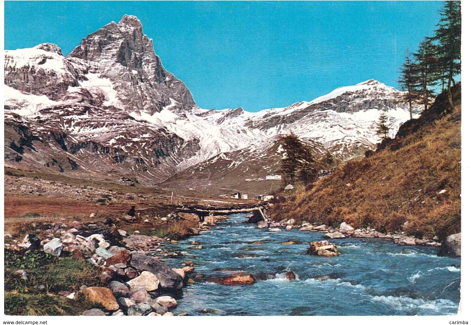 196 £15 GIORNATA DEL FRANCOBOLLO SU CARTOLINA CERVINIA BREUIL MONTE CERVINO - Altri & Non Classificati