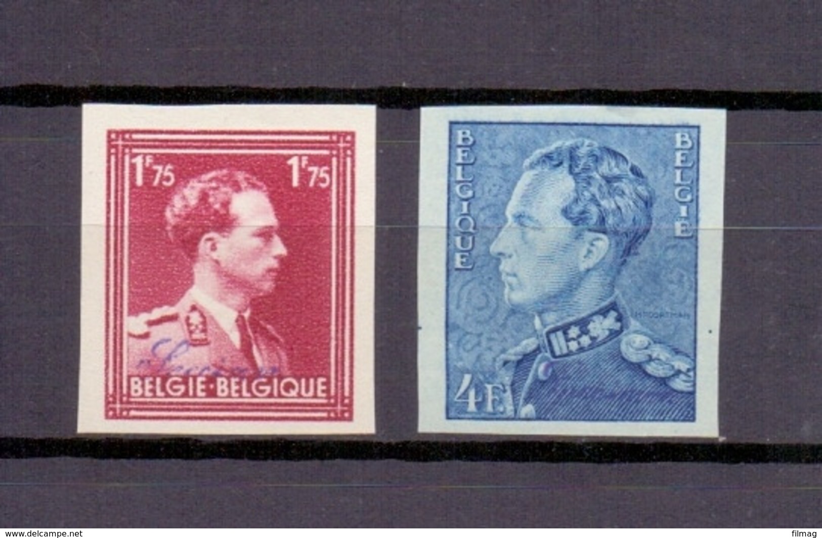 832/833 KONING LEOPOLD III ONGETAND POSTFRIS** 1950 Cat:70 Euro - Autres & Non Classés