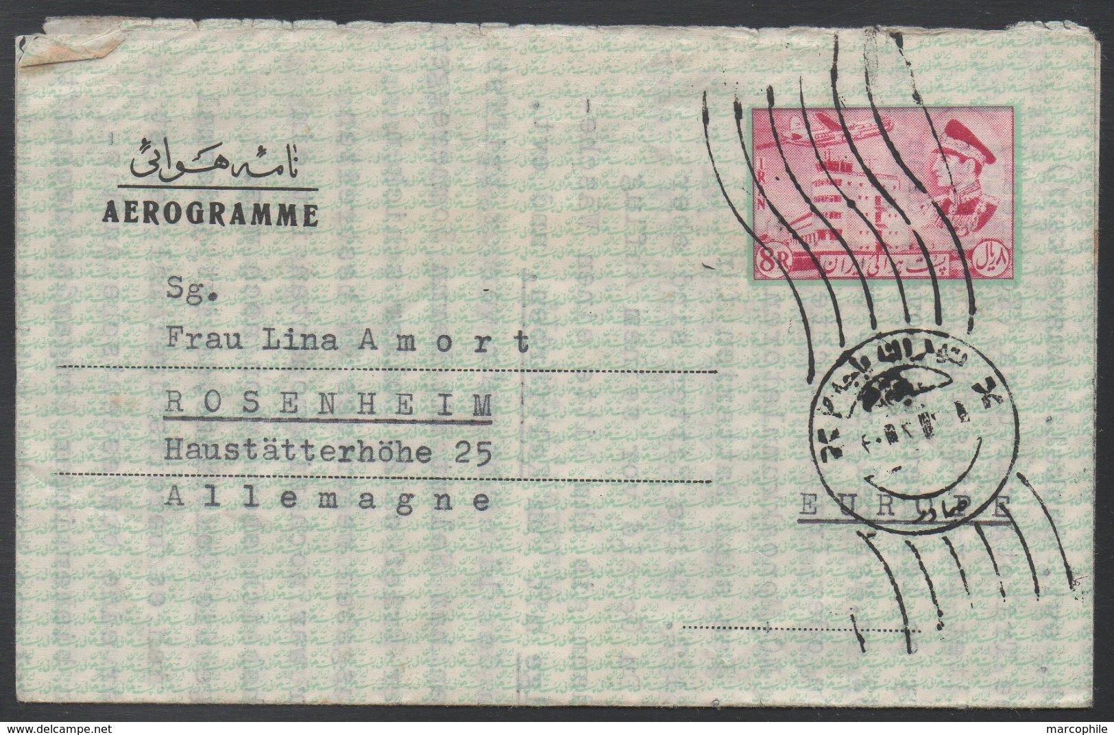 PERSE - IRAN - HAMADAN / 1961 AEROGRAMME POUR L' ALLEMAGNE (ref LE191) - Iran